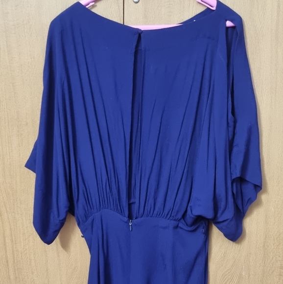 FOREVER21 Blue open shoulder kimono sleeve mini dress PRELOVED - Picture 6 of 8